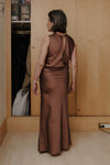 BASERANGE dress DRDYT-VI-SP24 dark brown